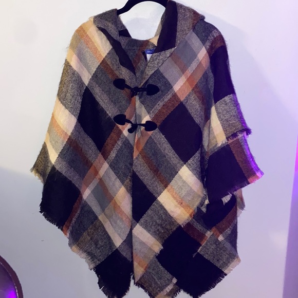 NWT Pretty brown gray black and cream wrap - Picture 1 of 7